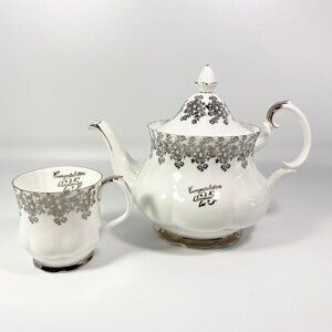 Royal Albert Anniversary set of 2 teapot and coffee mug